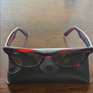 Ray-Ban Black and Red Sunglasses